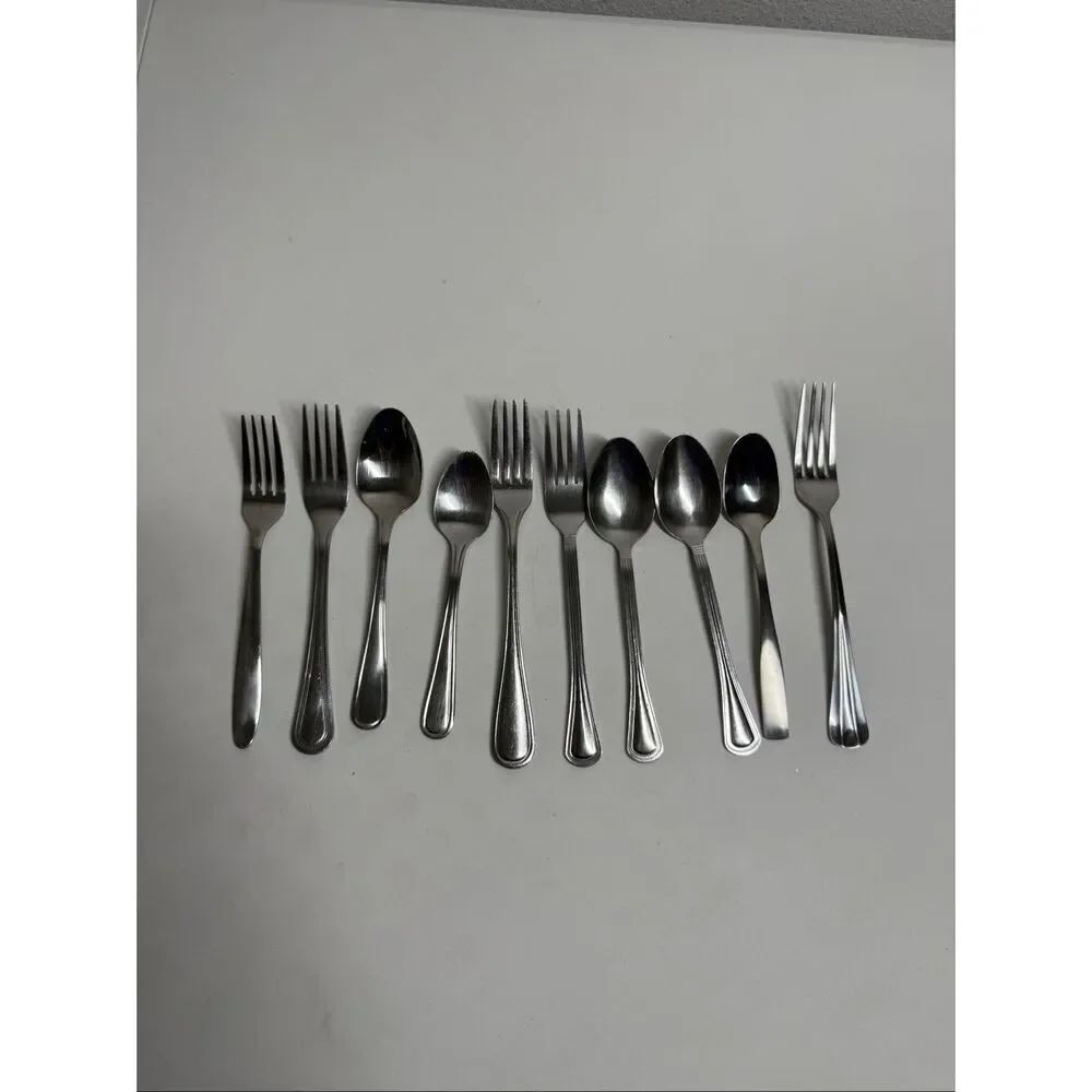 Set Of 10 Stainless Vintage Flatware Mixed